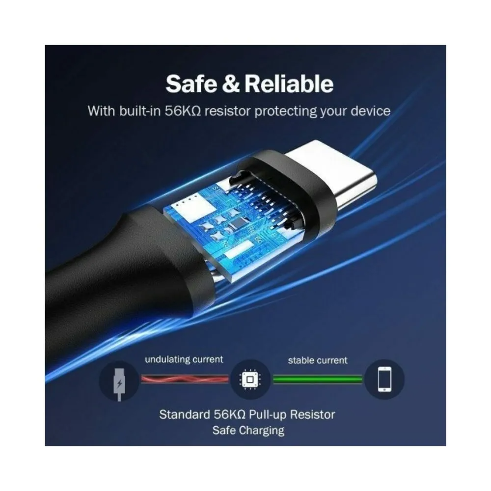 UGREEN 2 IN 1 USB-A to Micro-USB + USB-C Braided Cable, Fast Charge