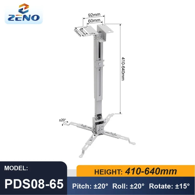 KALOC/ZENO PDS08-65W Wall and Ceiling Projector Arm Bracker