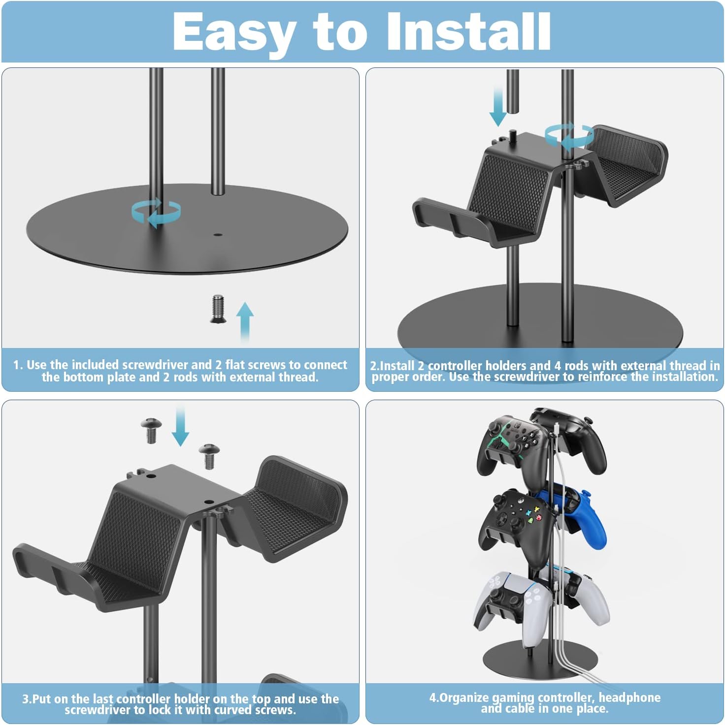 Kytok Multiple Controller & Headset Desk Stand