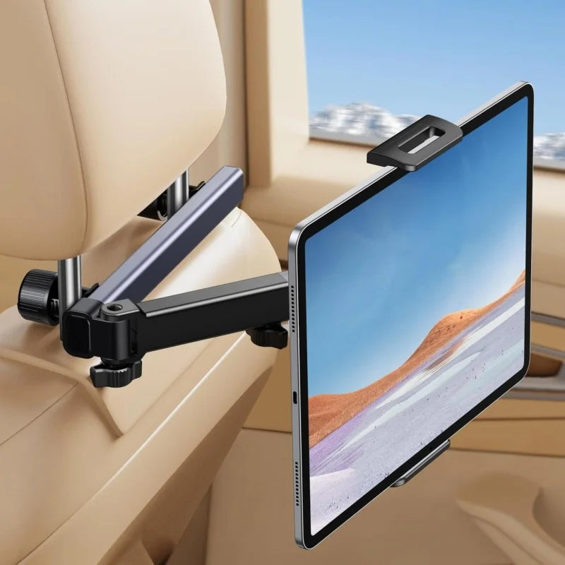 UGREEN Headrest Car Tablet Mount with Extendable Arm & 360° Rotation – Travel Essential for Kids