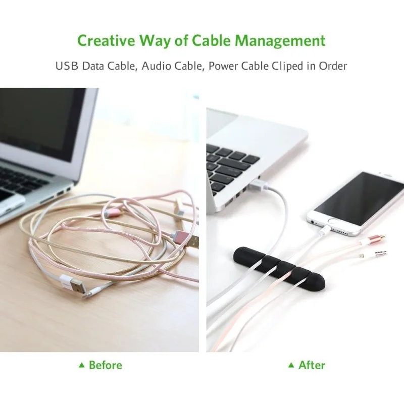 UGREEN Cable Organizer with 4 Slots - pack of 2