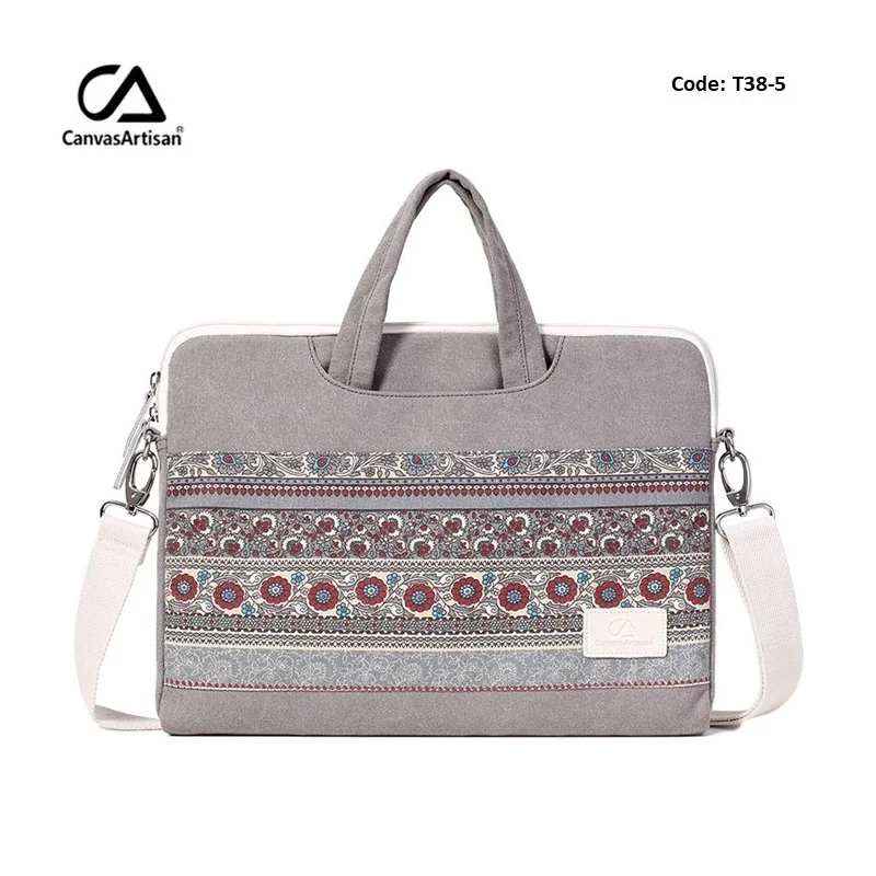 Canvasartisan Business Laptop Bag T38-5 Gray, Durable and Water-resistant