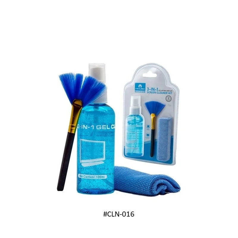 3-in-1 Multipurpose Laptop Cleaning Kit Microfiber, Brush Cleaner Set for Keyboard PC Screen Phone