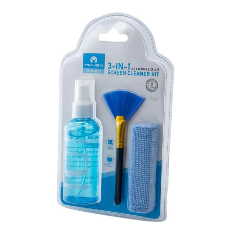 3-in-1 Multipurpose Laptop Cleaning Kit Microfiber, Brush Cleaner Set for Keyboard PC Screen Phone