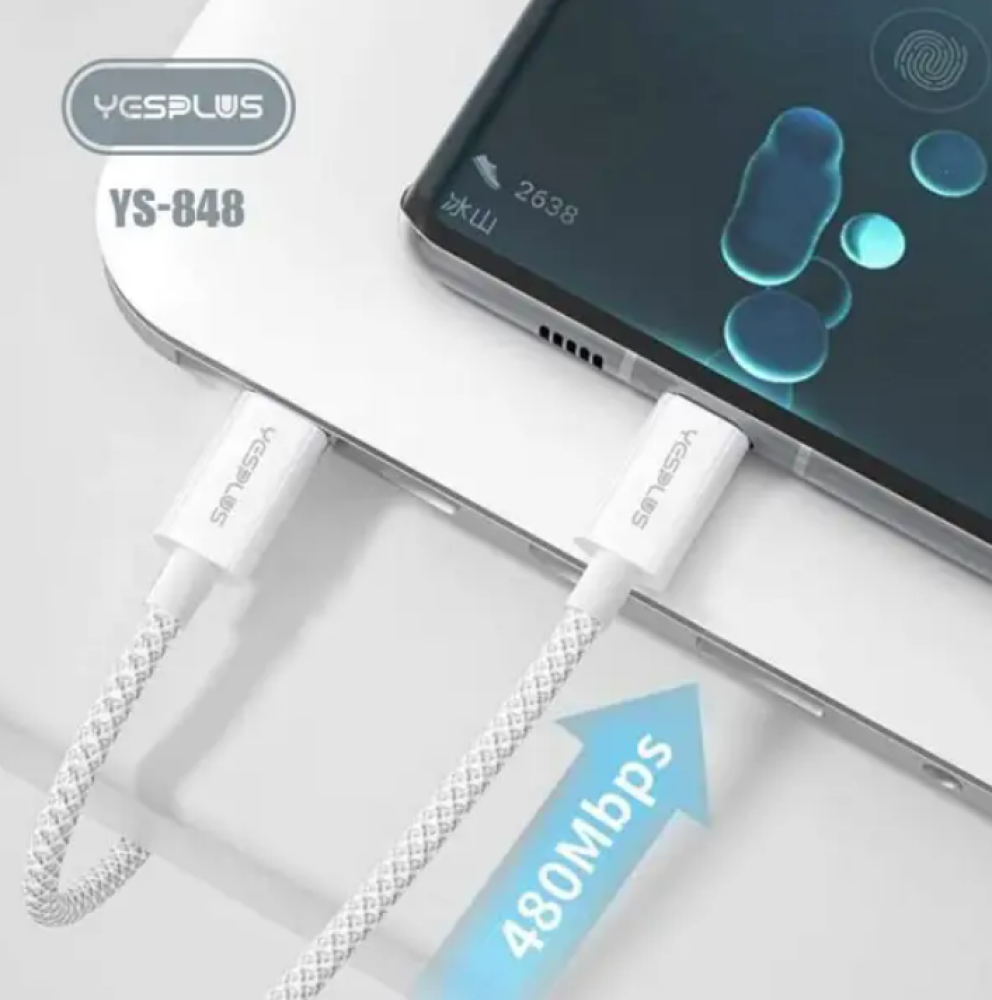 Yesplus YS848 Type C To C 66 Watt Mobile Charger Data Cable