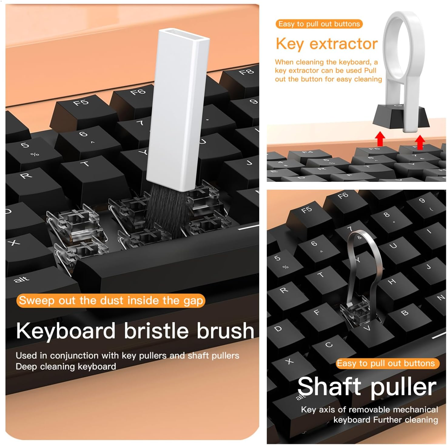 20 in 1 Multifunctional Laptop Headphones Keyboard Cleaner Kit Electronics Cleaning Kit Keyboard Cleaning Brush