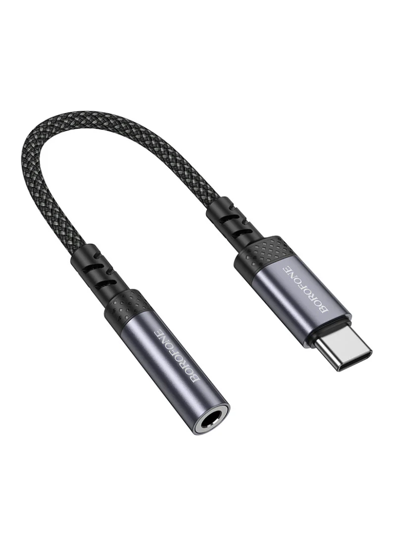 Type-C to 3.5mm Audio Adapter with Durable Braided Design & Wide Compatibility