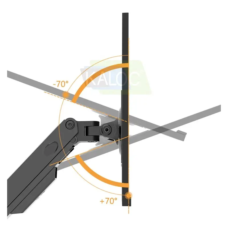 KALOC DS300B Adjustable Single Monitor Arm with Internal Gas Spring technology for Easy Adjustment, for Screens 17 to 32 Inches
