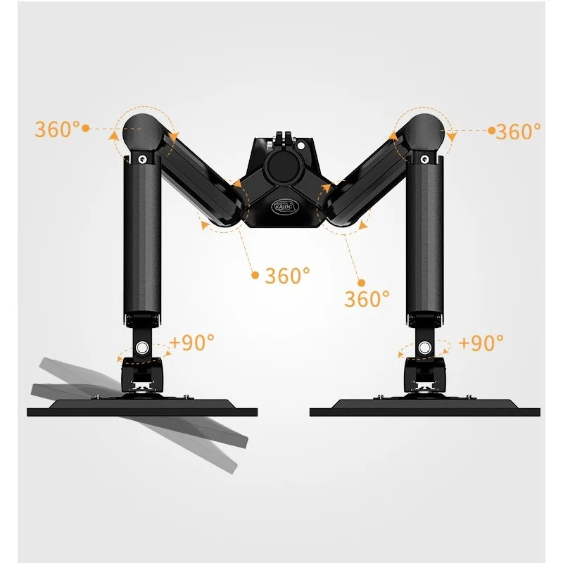 KALOC DS90-2 Adjustable Dual Monitor Arm with Internal Gas Spring technology for Easy Adjustment, for Screens 17 to 32 Inches