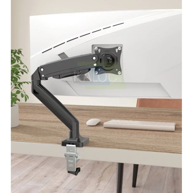 KALOC DS110B Adjustable Single Monitor Arm with Internal Gas Spring technology for Easy Adjustment, for Screens 17 to 35 Inches