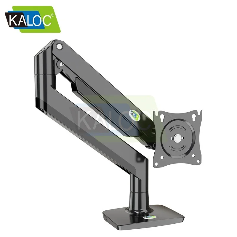 Kaloc DS160 Adjustable Single Monitor Arm with Internal Gas Spring technology for Easy Adjustment, for Screens 22 to 40 Inches