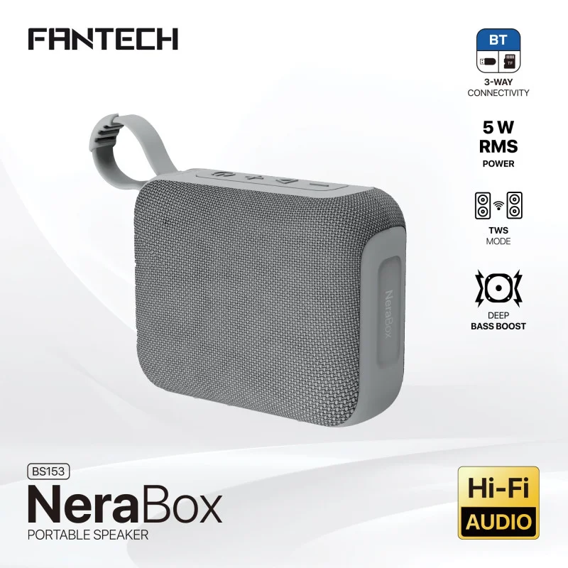 FANTECH NERABOX BS153 Wireless Speaker Bluetooth 5.4, 5W RMS, TWS Mode, USB & TF Card Support, Built-in Battery