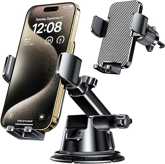 Giant Dash Mounted Holders Phone Holders for Your Car Phone Mount for Car Windshield Dashboard Air Vent Universal Desk Mounts Hands Free Automobile Cell Phone Holder Fit for all Phones