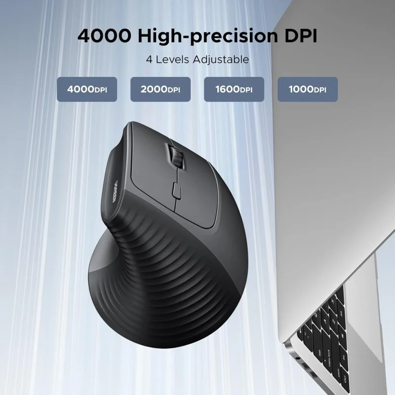 UGREEN Ergonomic Vertical 57° Ergonomic Angle, Silent Mouse, Bluetooth & Wireless, 4000 DPI - M571P
