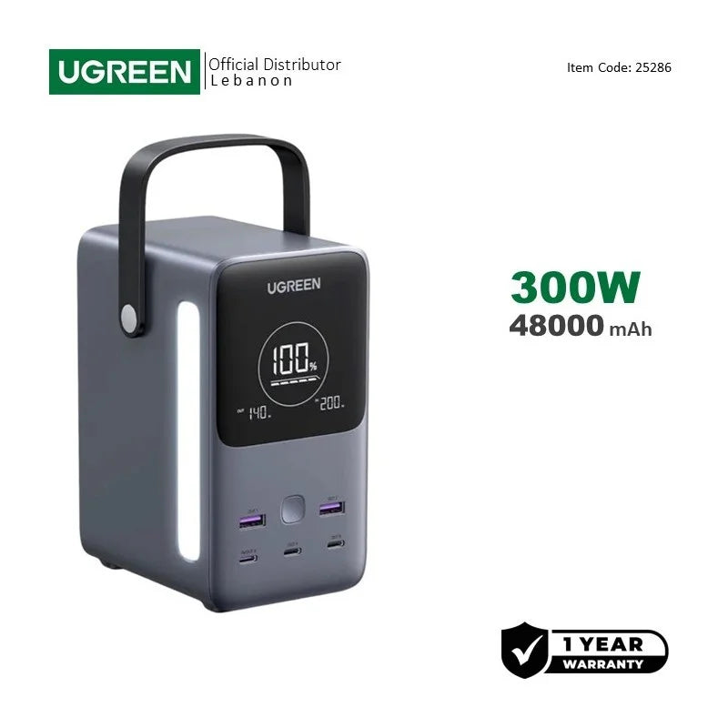 UGREEN Power Bank 300W 5 Ports, 48000 mAh for Laptops, MacBooks, Smartphones, Tablets, ipads