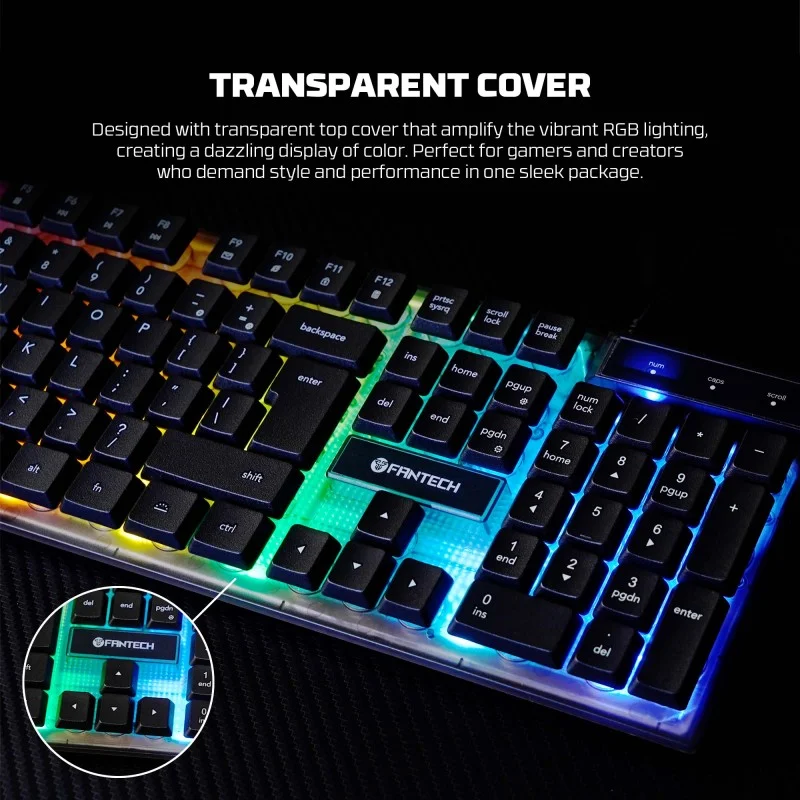 Fantech K515S SHIKARI S, RGB Lighting, Wired Gaming Keyboard