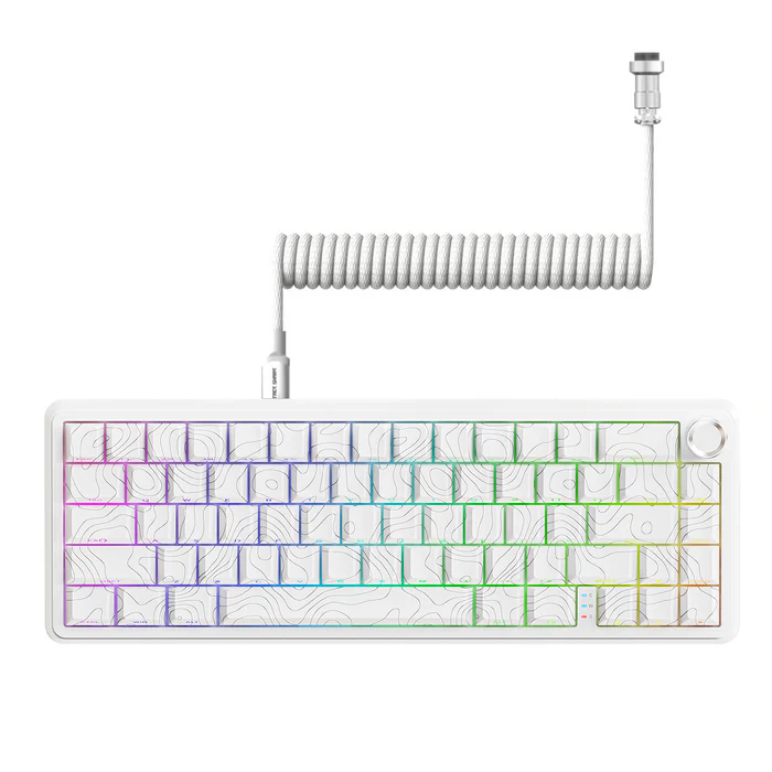 Attack Shark X65 PRO HE Wireless Rapid Trigger Keyboard Magnetic Switch Black & Red contour lines