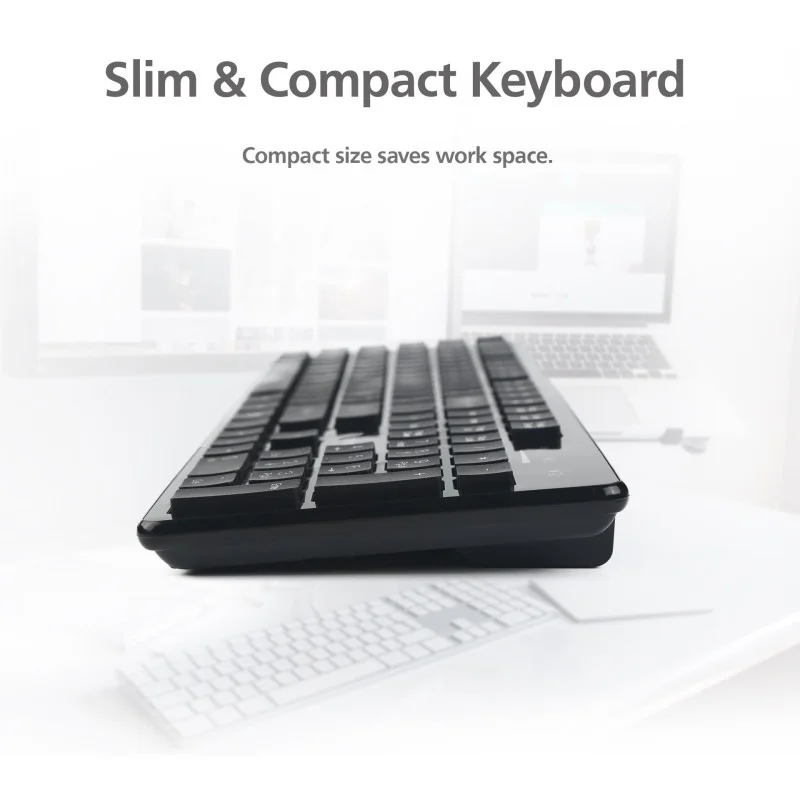 Micropack KM-236W Elegant Wireless Combo Keyboard & Mouse, Ultra Slim, Durable Structure & Stable Performance