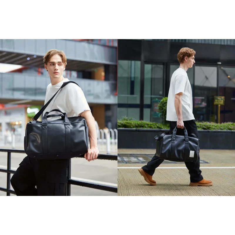 Kingsons KS3332W 29L Travel & Gym Duffle Bag – Waterproof PU Leather, Shoe Compartment & Wet Storage