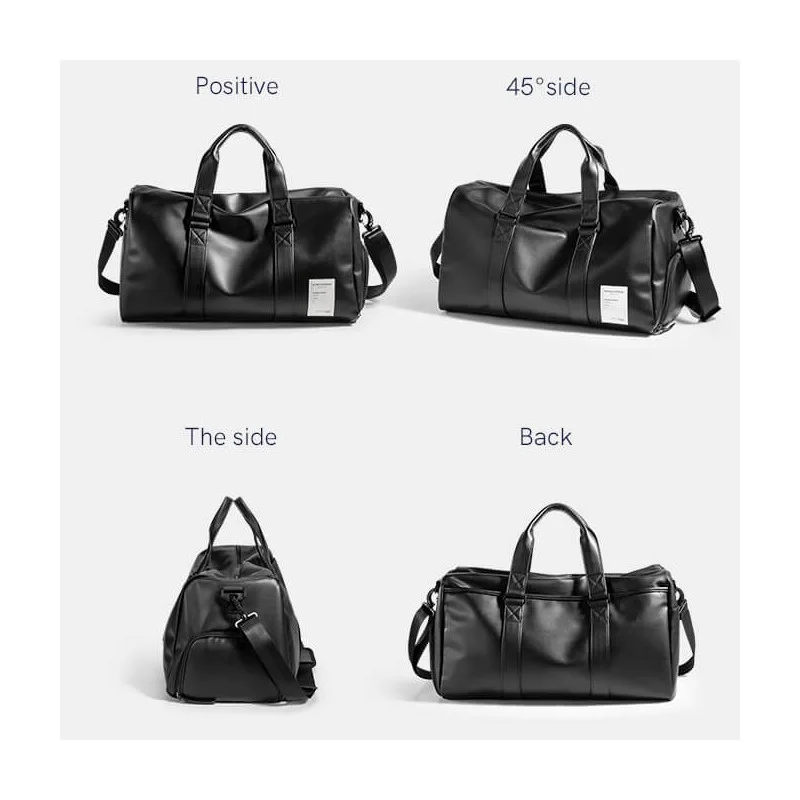 Kingsons KS3332W 29L Travel & Gym Duffle Bag – Waterproof PU Leather, Shoe Compartment & Wet Storage