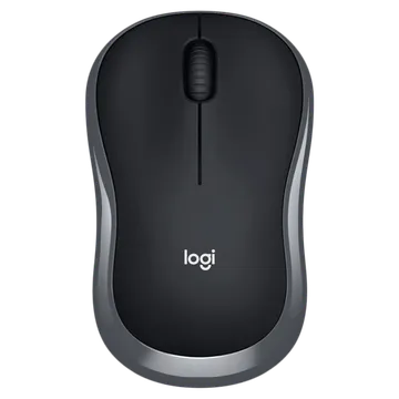 Logitech M186 Wireless Optical Mouse (1000 DPI, Smooth Cursor Control), Black
