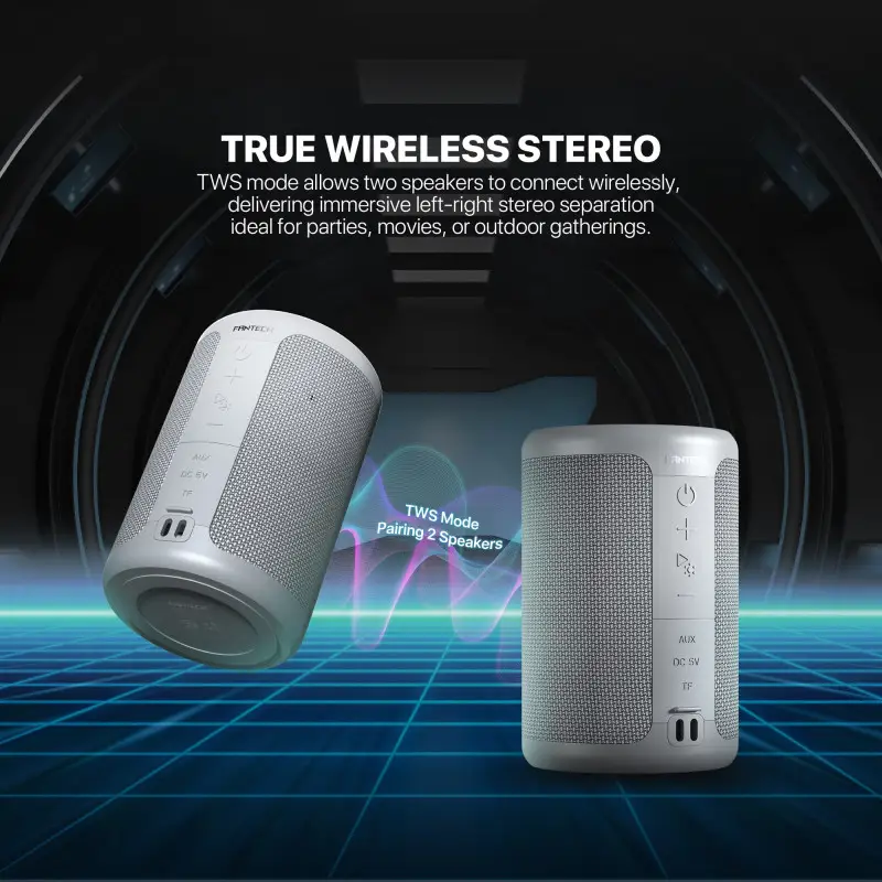 FANTECH NERABOX BS154 Wireless Speaker Bluetooth 5.4, 5W RMS, TWS Mode, AUX & TF Support, Built-in Battery