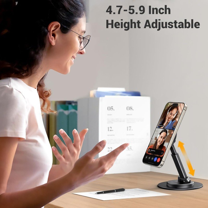 UGREEN Magnetic Phone Stand for MagSafe, Height Adjustable with 360-Degree Rotating Base