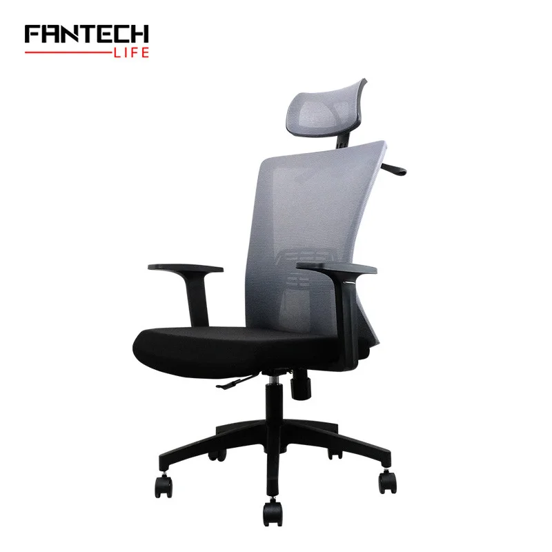 Fantech OC-A258: Ergonomic & Heavy-Duty Office Chair with Lumbar Support, Adjustable Headrest & Built-in Jacket Holder