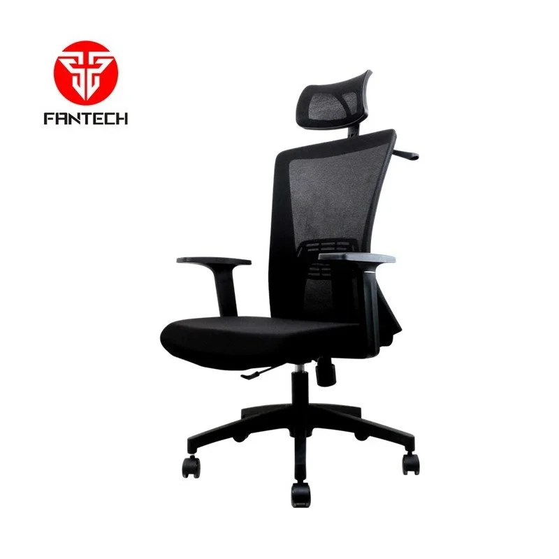 Fantech OC-A258: Ergonomic & Heavy-Duty Office Chair with Lumbar Support, Adjustable Headrest & Built-in Jacket Holder