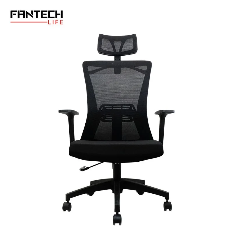 Fantech OC-A258: Ergonomic & Heavy-Duty Office Chair with Lumbar Support, Adjustable Headrest & Built-in Jacket Holder