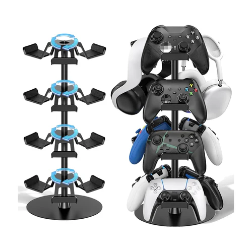 OIVO 4-Tier Universal Gaming Stand for Controllers, Headset & Accessories β Vertical Multi-Device Organizer