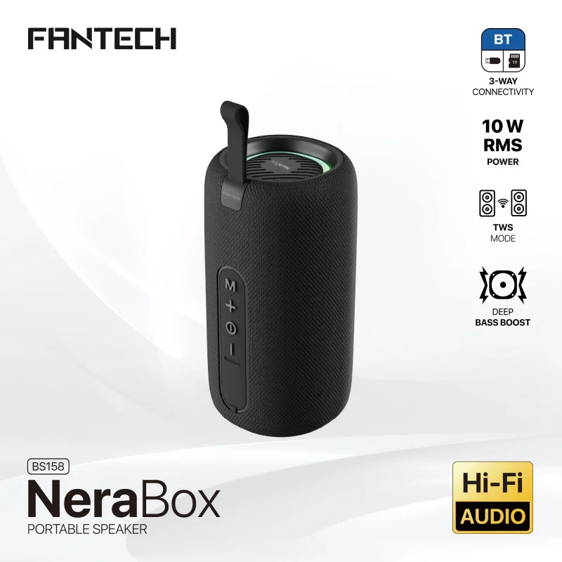 FANTECH NERABOX BS158 Wireless Speaker Bluetooth 5.4, 10W RMS, TWS Mode, USB & TF Support, Built-in Battery
