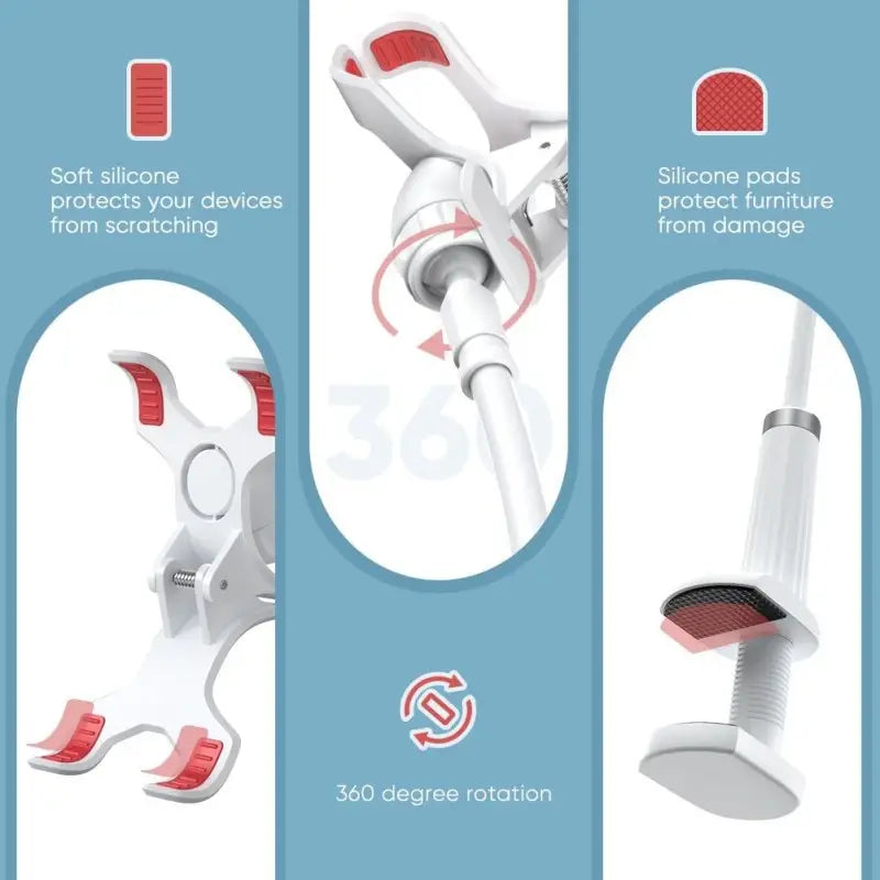 UGREEN Phone Holder Support Phone and Tablet Up to 7.2 Inch, with 90CM Flexible Long Arm, Stable Design