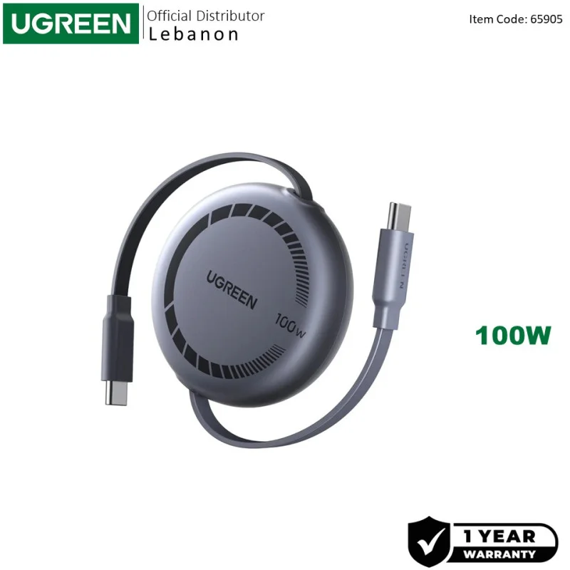 UGREEN Nexode USB-C to USB-C 100W Retractable Cable