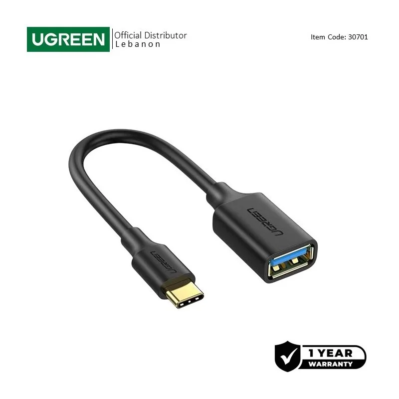 UGREEN OTG Cable Adapter From USB-C 3.1 Male to USB-A 3.0 Female