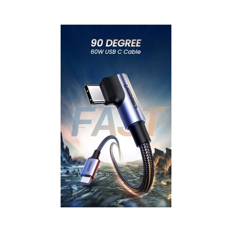 UGREEN USB-C to USB-C PD60W Braided Cable, Fast Charge