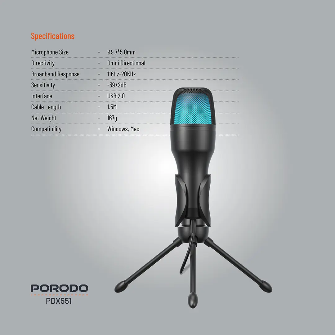 Porodo Condenser Microphone | PDX551