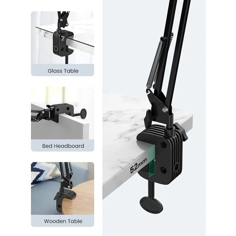 UGREEN Phone & Tablet Ipad Holder Up to 12.9 Inch, Long Lazy Arm, Premium aluminum alloy, 360 degree adjustable