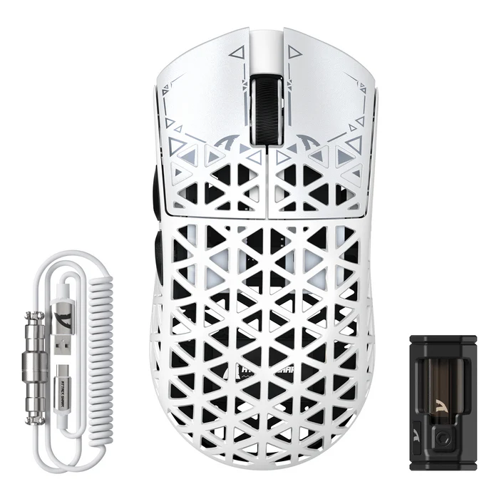 Attack Shark R5 Ultra Tri-Mode Gaming Carbon Fiber Shell 39g Black Mouse