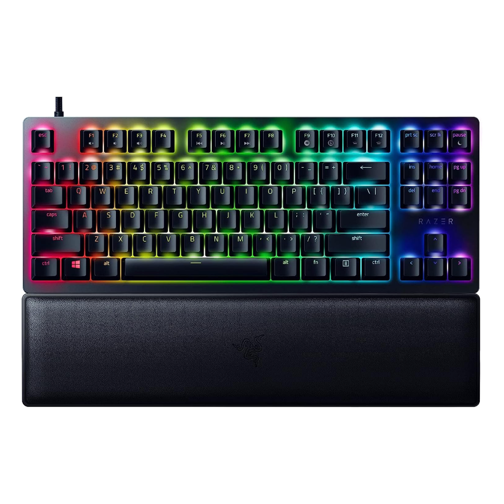 Razer Huntsman V2 TKL Tenkeyless Gaming Keyboard - Ergonomic Wrist Rest