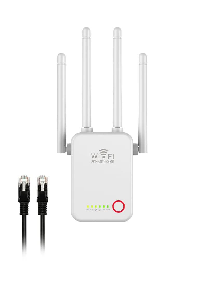 1200Mbps 4 antenna 3-in-1 Mini Size WiFi Repeater Router Enhance Wireless Signals Dual-Band Extender U7 EU Plug