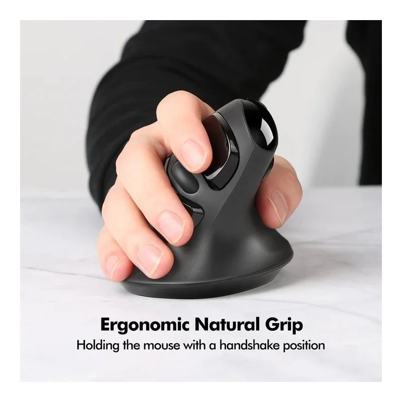 Micropack Speedy Pro MP-V03W, Vertical Wireless Mouse, 1600 Dpi, Dual Receiver USB-A + USB-C, Connect and switch Up To 2 Devices