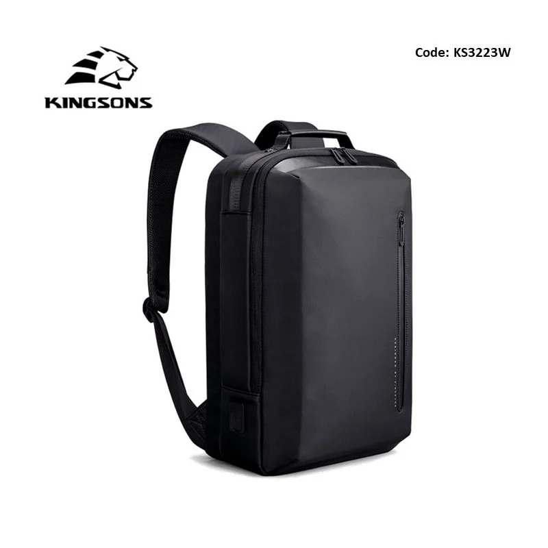 Kingsons Multifunctional Backpack KS3223W Black, Water-resistant, shock-resistant, Ergonomic Design