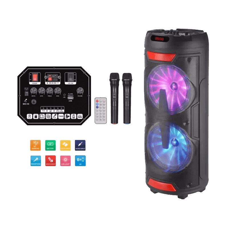 Board-x Speaker Karaoke HTM-12205 2x12.5 Inch, 2 Microphones