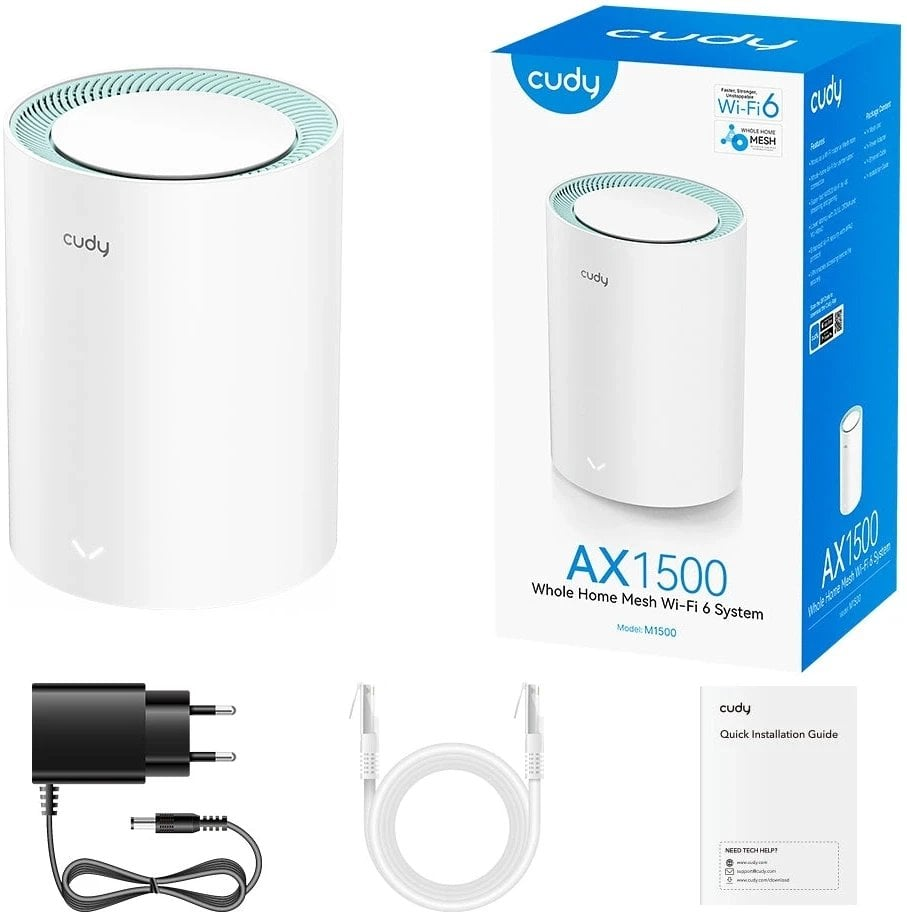Cudy AX1500 Whole Home Mesh WiFi 6 System 1-Pack