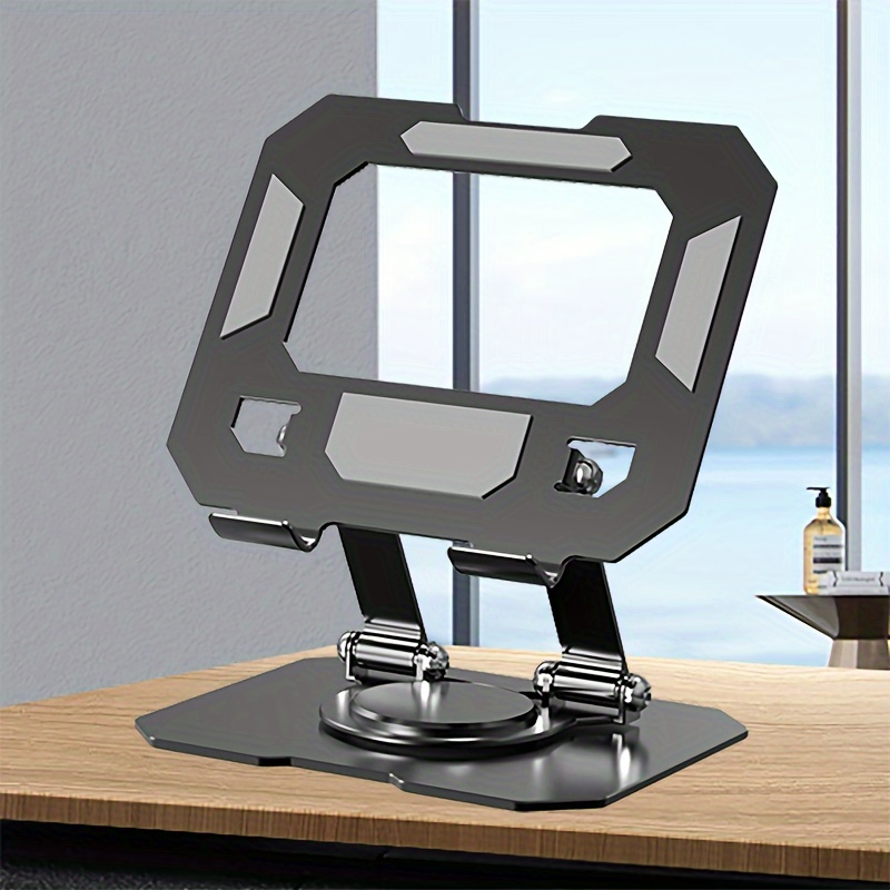 Tablet Stands, 360 Degree Adjustable Carbon Steel Swivel Tablet Stand with Multiple Silicone Protectors Desk Stand, Foldable Desk Stand Compatible with All