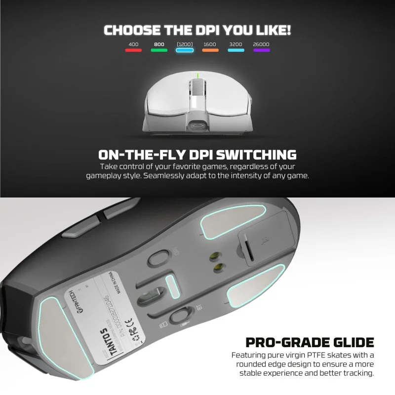 FANTECH WG13S TANTO S Premium High-Performance Gaming Mouse with 26000 DPI, 8K Polling Rate, and Tri-Mode Connectivity
