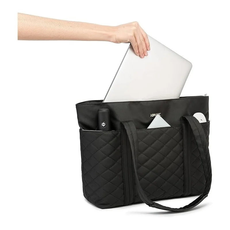 Kinmac 15.6″ Women's Laptop Tote – Chic, Spacious Work-Ready Handbag