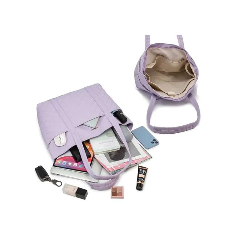 Kinmac 15.6″ Women's Laptop Tote – Chic, Spacious Work-Ready Handbag