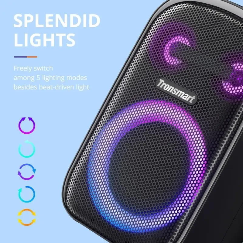 Tronsmart Halo 110 60W Portable Party Speaker, Superb Stereo Sound and Up to 18 Hours of Playtime